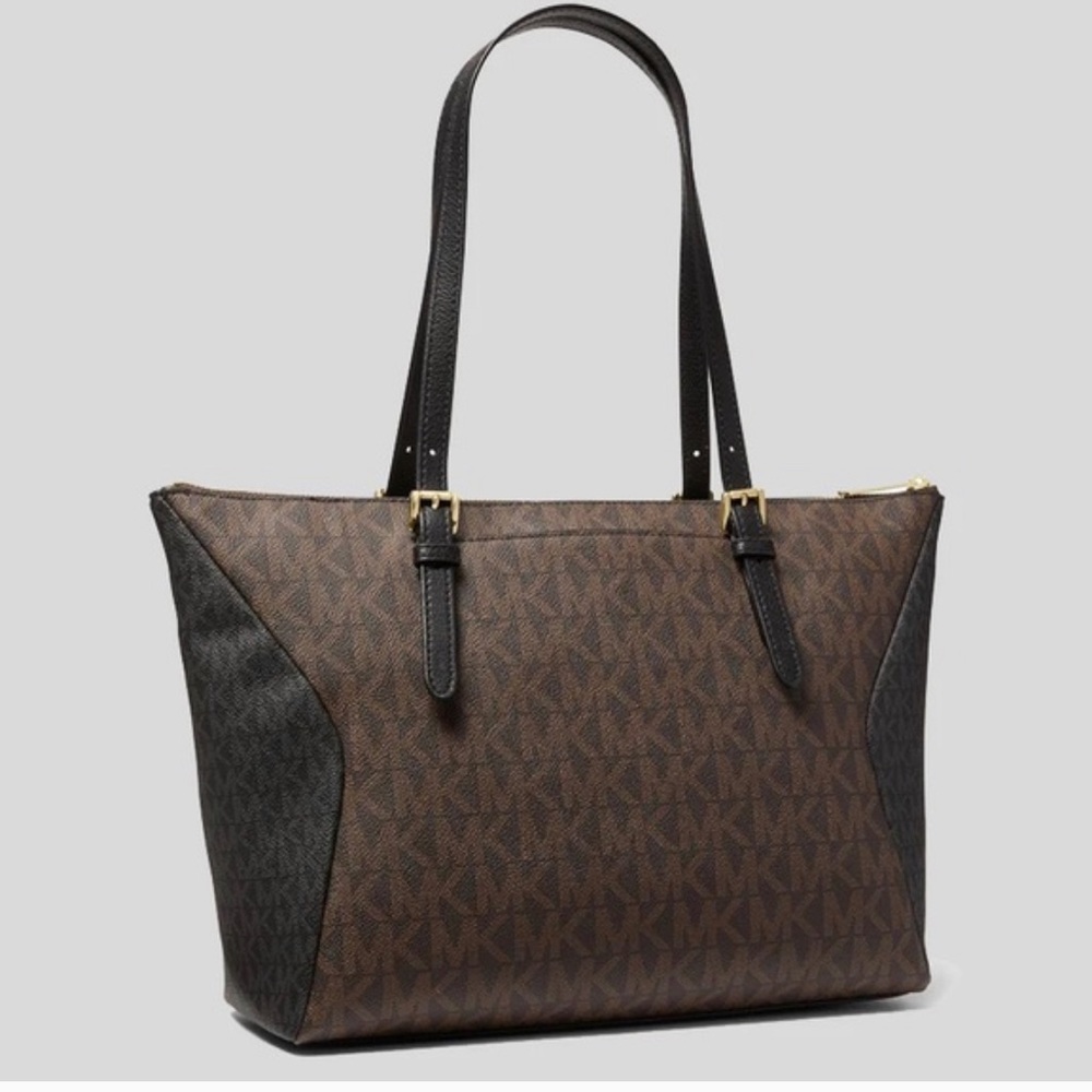 Michael Kors Coraline Large Two-Tone Logo Tote Bag- Brand New - Picture 2 of 3